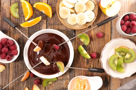 Schokofondue Schokofondue mit viel leckerem Obst