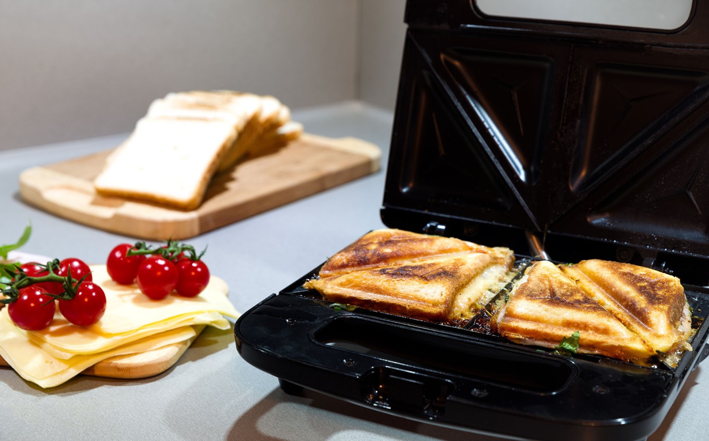 Krups Sandwichmaker Sandwich Toaster FDK451 schwarz 850 W antihaftbeschichtet