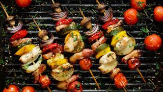 Gemüse auf dem Kontaktgrill