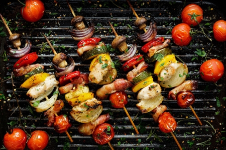 Kontaktgrill Gemüse auf dem Kontaktgrill