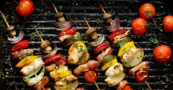 Kontaktgrill Gemüse auf dem Kontaktgrill