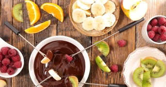 Schokofondue Schokofondue mit viel leckerem Obst