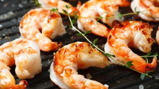 Kontaktgrill Rezepte wie hier Garnelen