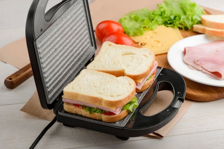 Panini Grill Toastbrote auf Panini Grill