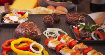Tefal Tischgrill Gemüse und faschierte Laibchen auf Tefal Tischgrill
